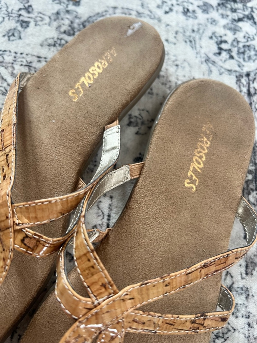 AEROSOLES Tan Loop Thong Sandals with Braided Straps - Women - Picture 2 of 10